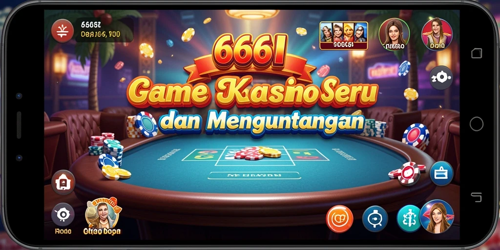 Tampilan permainan Kasino menegangkan dan menarik di 666I.