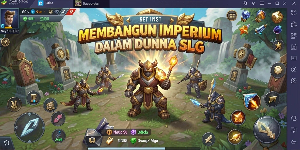 Tangkapan layar yang menunjukkan aksi strategi permainan SLG.