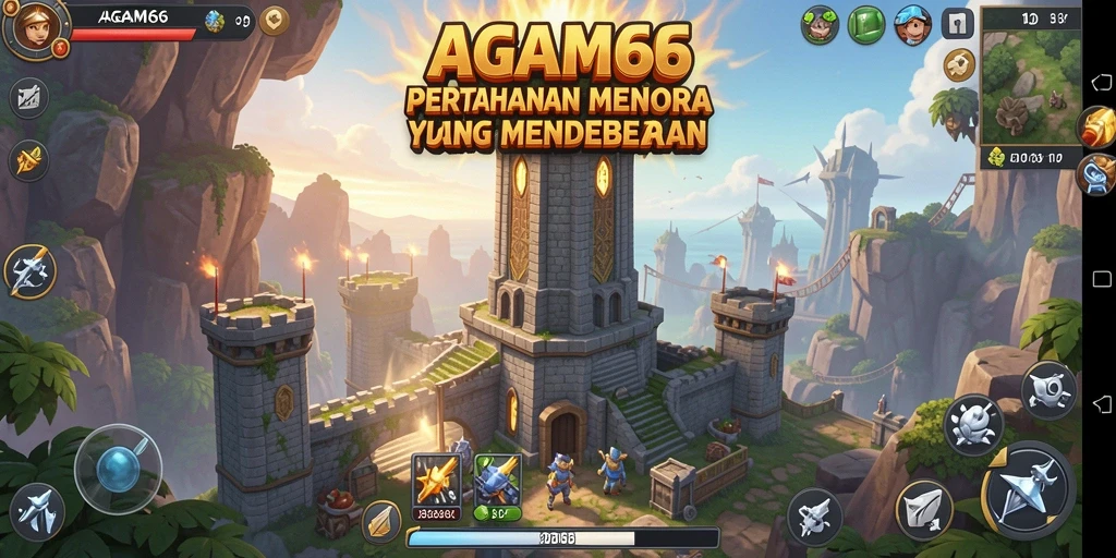 Menara yang siap menghentikan gelombang musuh di AGAM66.