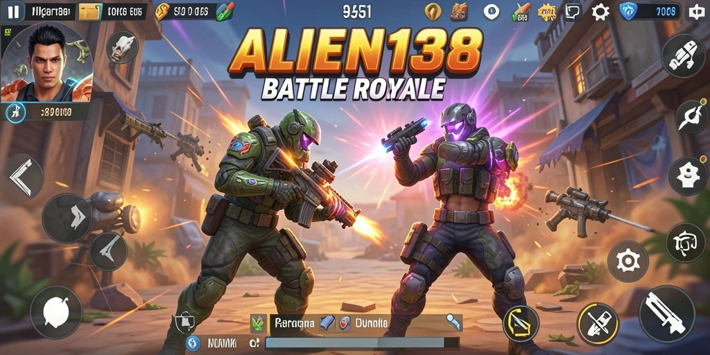 Gameplay seru ALIEN138 dalam pertarungan Battle Royale yang mendebarkan.