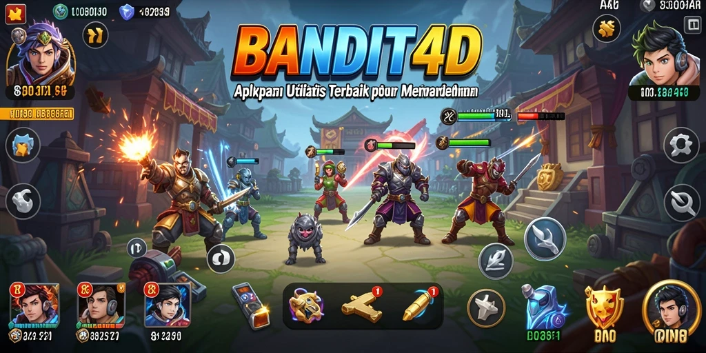 Tampilan utama BANDIT4D dengan berbagai fitur utilitas yang praktis
