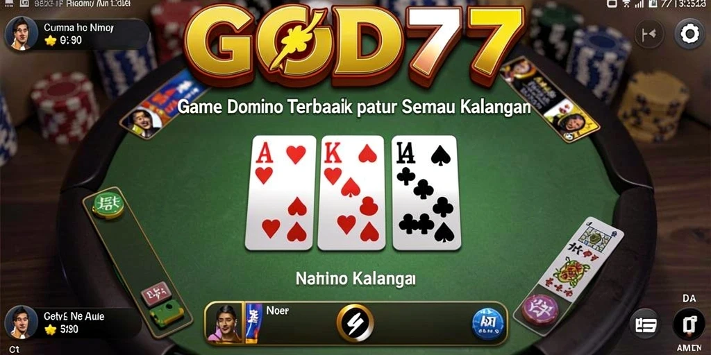 Tangkapan layar menampilkan aksi seru dalam permainan Domino.