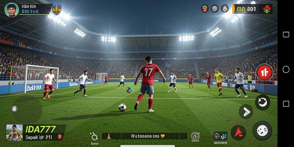 Tampilan gameplay IDA777 yang menegangkan dalam pertandingan sepak bola.