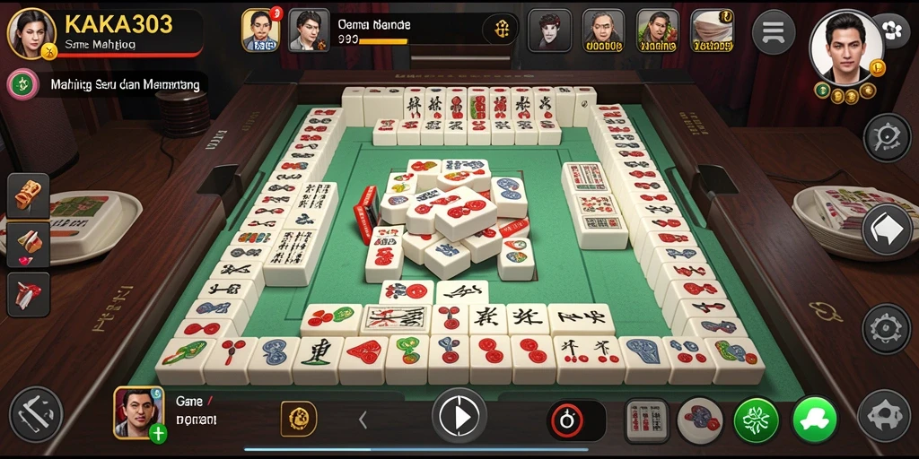 Tampilan gameplay KAKA303 yang mengasyikkan dalam permainan Mahjong.