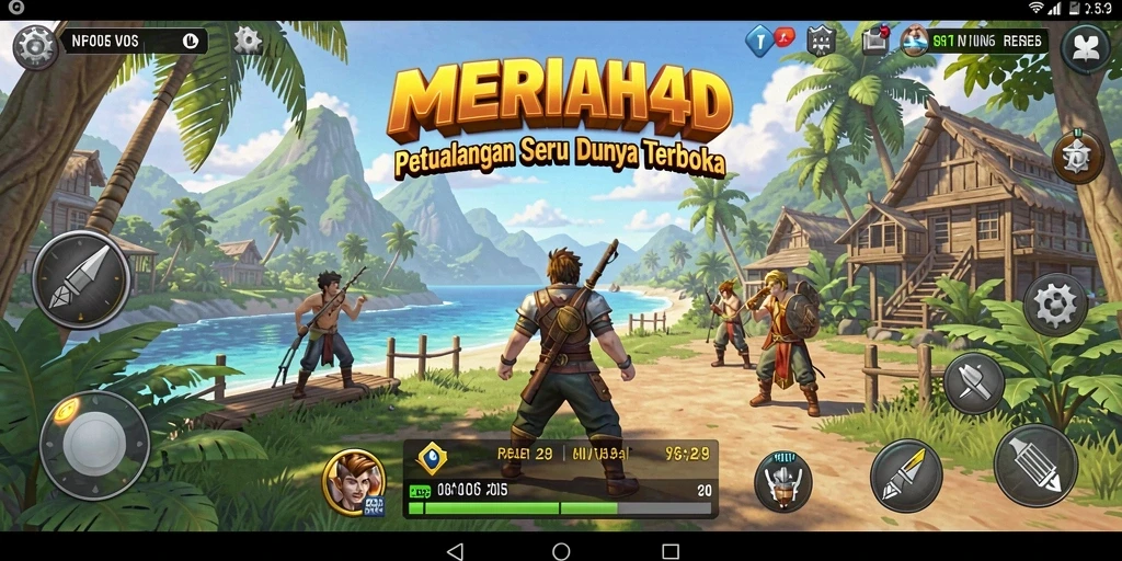 Tangkapan layar gameplay <strong>MERIAH4D</strong> menampilkan petualangan seru di dunia terbuka.