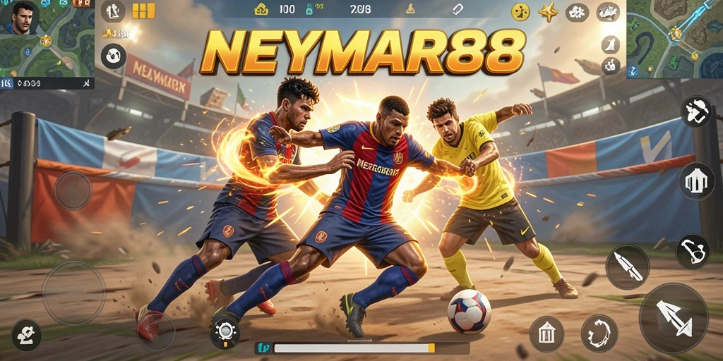 Gameplay seru dalam NEYMAR88 dengan aksi Battle Royale yang mendebarkan.