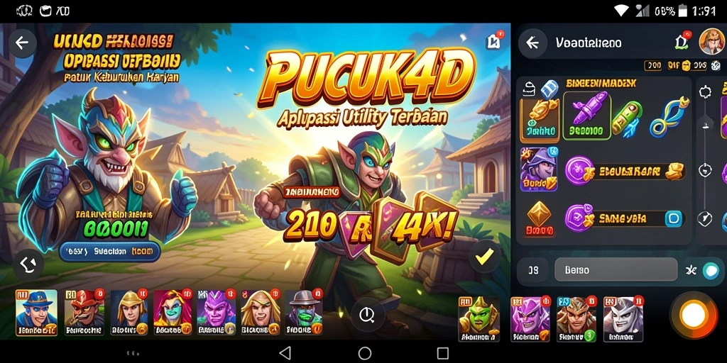 Tampilan aplikasi PUCUK4D yang intuitif dan mudah digunakan.