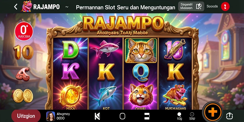 Tampilan gameplay RAJAMPO yang menarik dengan berbagai tema Slot.