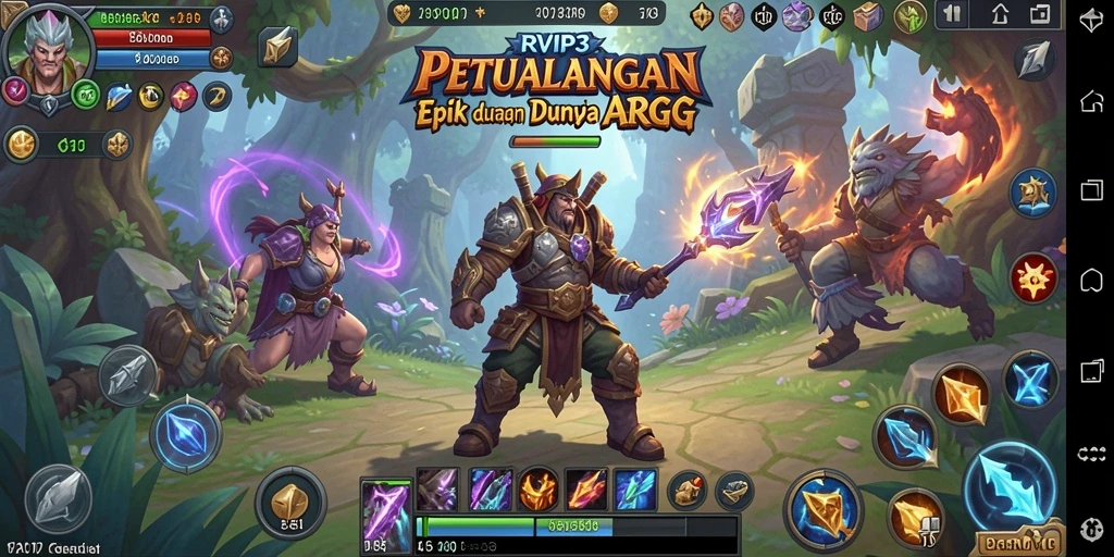 Screenshot gameplay RVIP3 dengan aksi pertempuran seru.