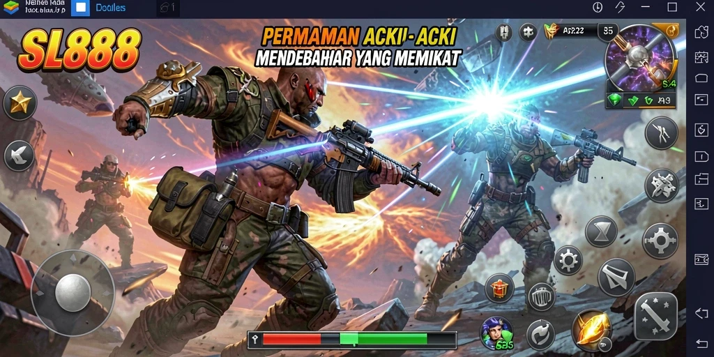 Screenshot gameplay SL888 menampilkan aksi mendebarkan dengan grafis yang memukau.