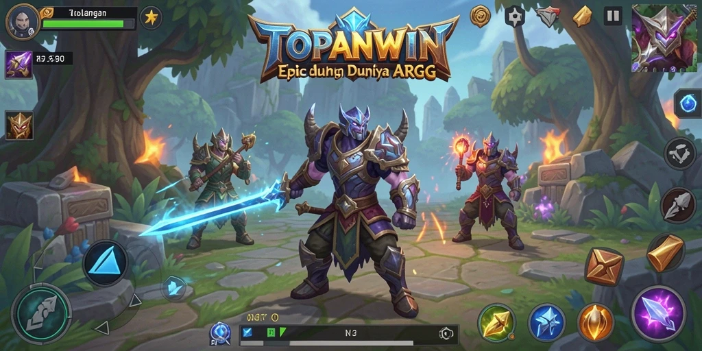 Tampilan gameplay menarik dari <strong>TOPANWIN</strong> dengan pertempuran ARPG yang intens.